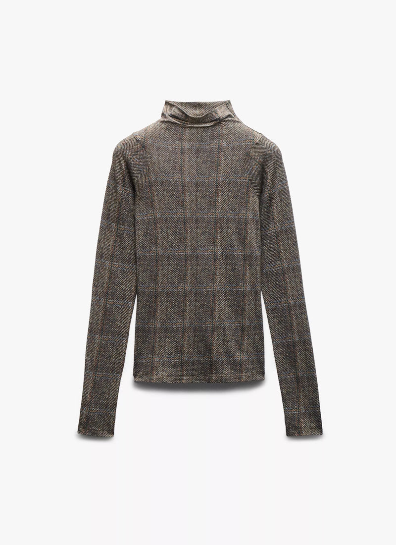 rag & bone Shaw Paneled Long Sleeve T Neck Tee