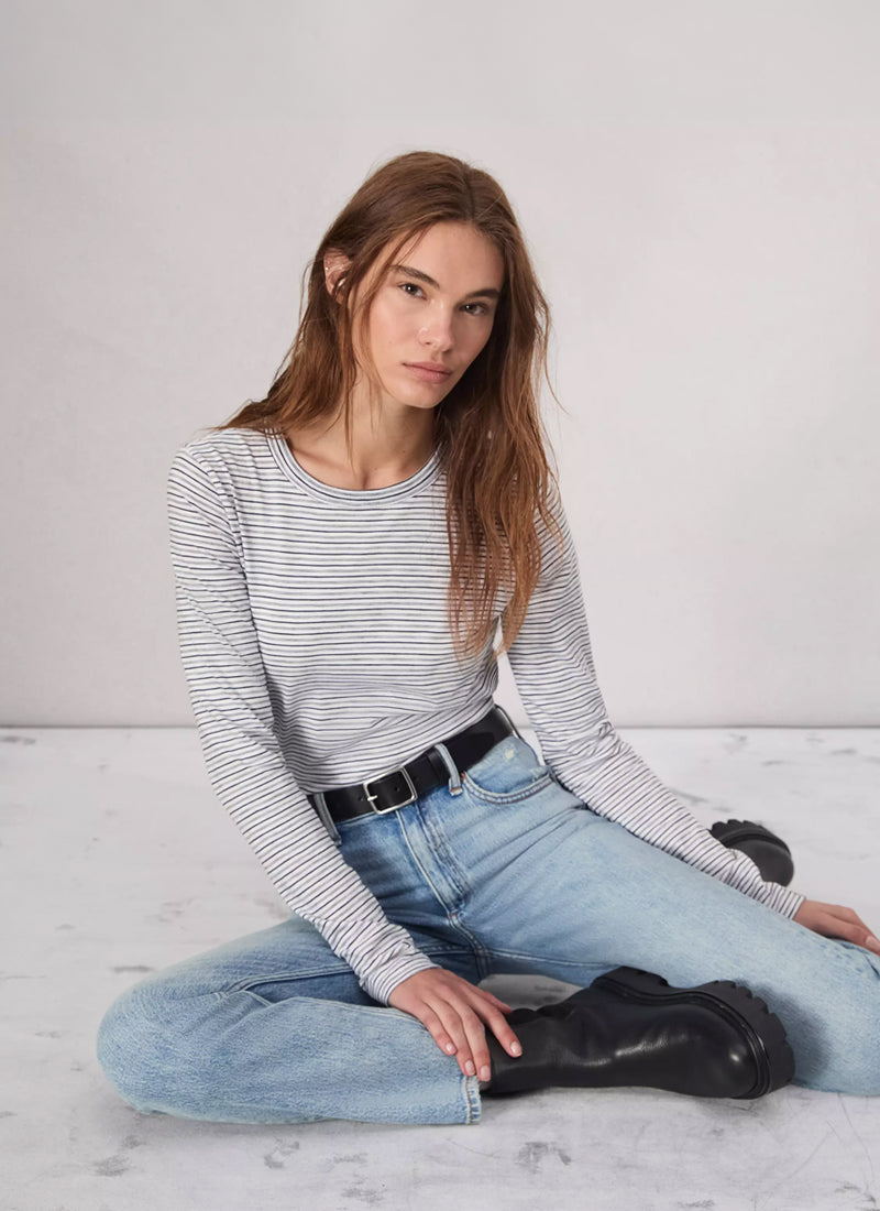 rag & bone The Slub Striped Long-Sleeve T-Shirt