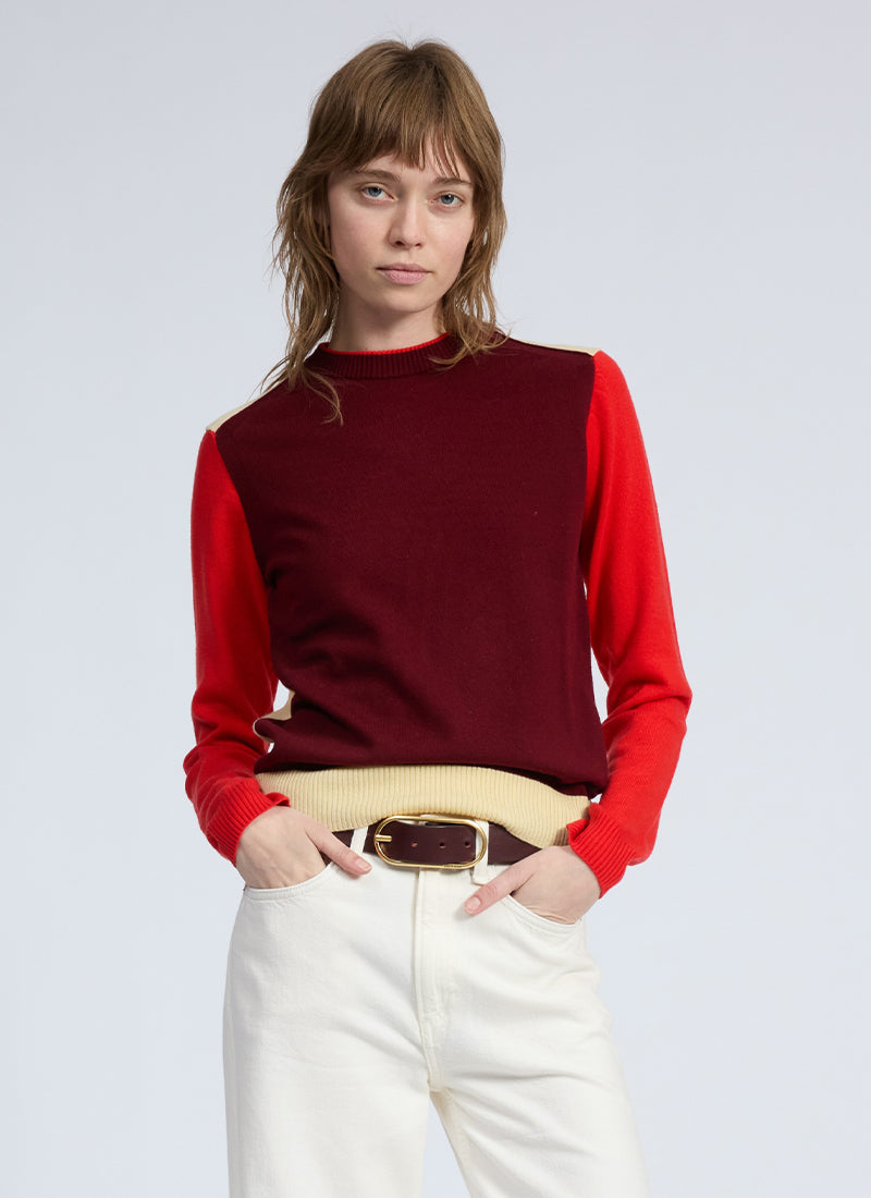rag & bone Taron Colorblock Crew Neck Sweater