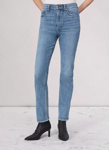 【BAON】[unisex] Risch Pintuck Banding Stitch Denim Pants Graphpaper) Selvage Denim Five Pocket Tapered Pants(DARK