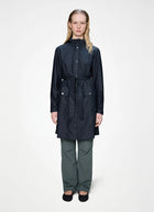 The Curve Long Rain Jacket Navy