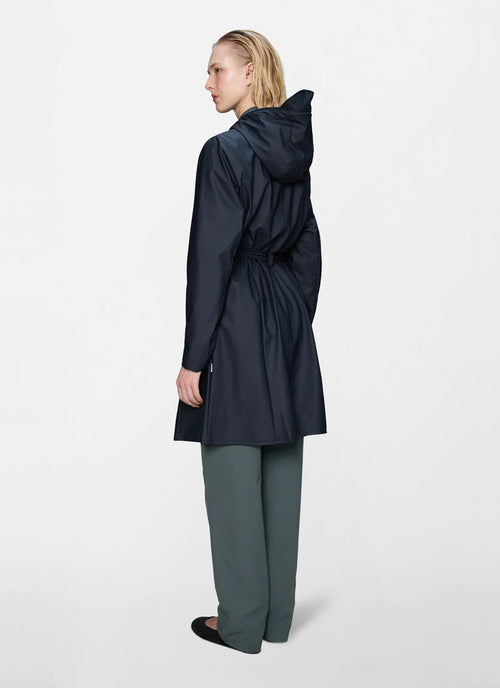 The Curve Long Rain Jacket Navy