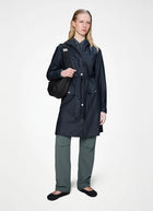 The Curve Long Rain Jacket Navy