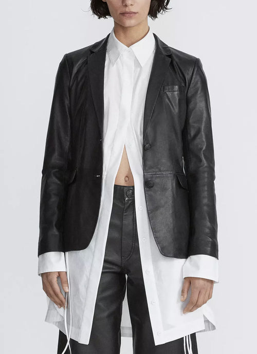 rag & bone Razor Leather Blazer