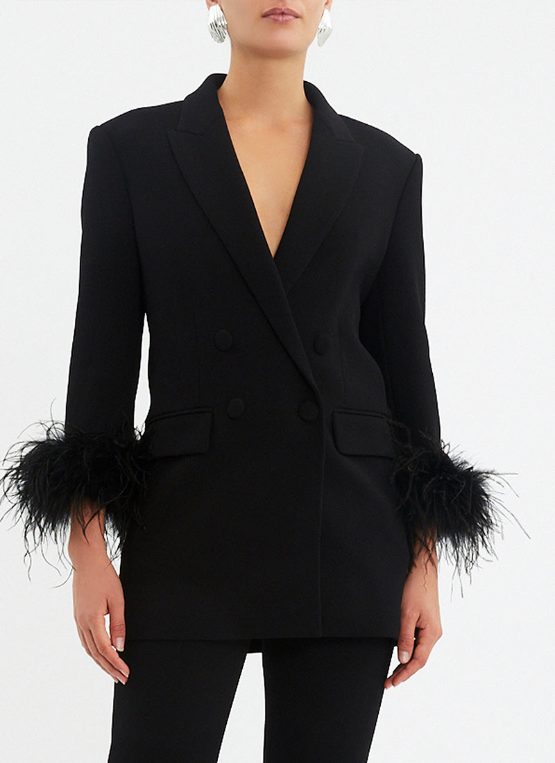 Rebecca Vallance Evie Feather Cuff Blazer
