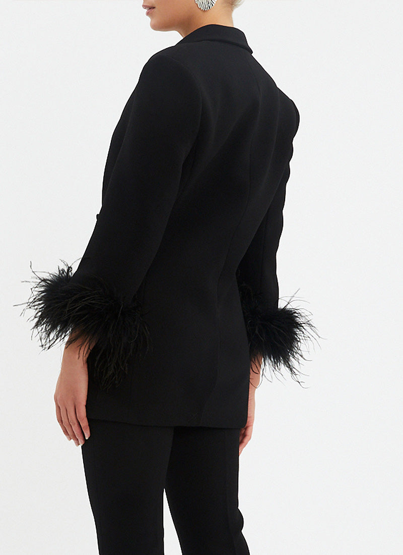 Rebecca Vallance Evie Feather Cuff Blazer