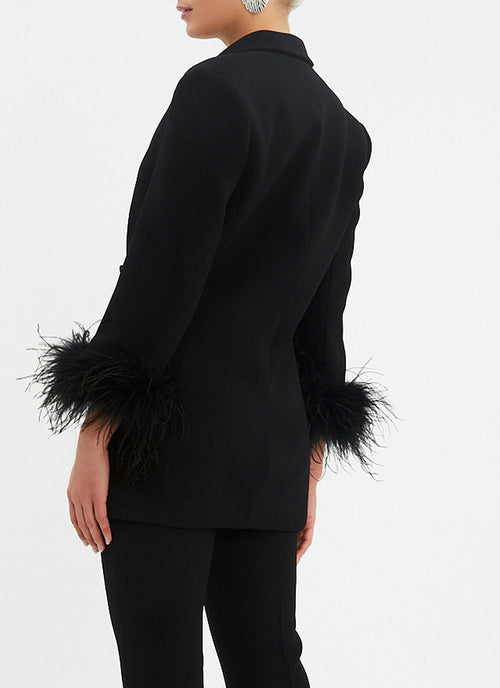 Rebecca Vallance Evie Feather Cuff Blazer