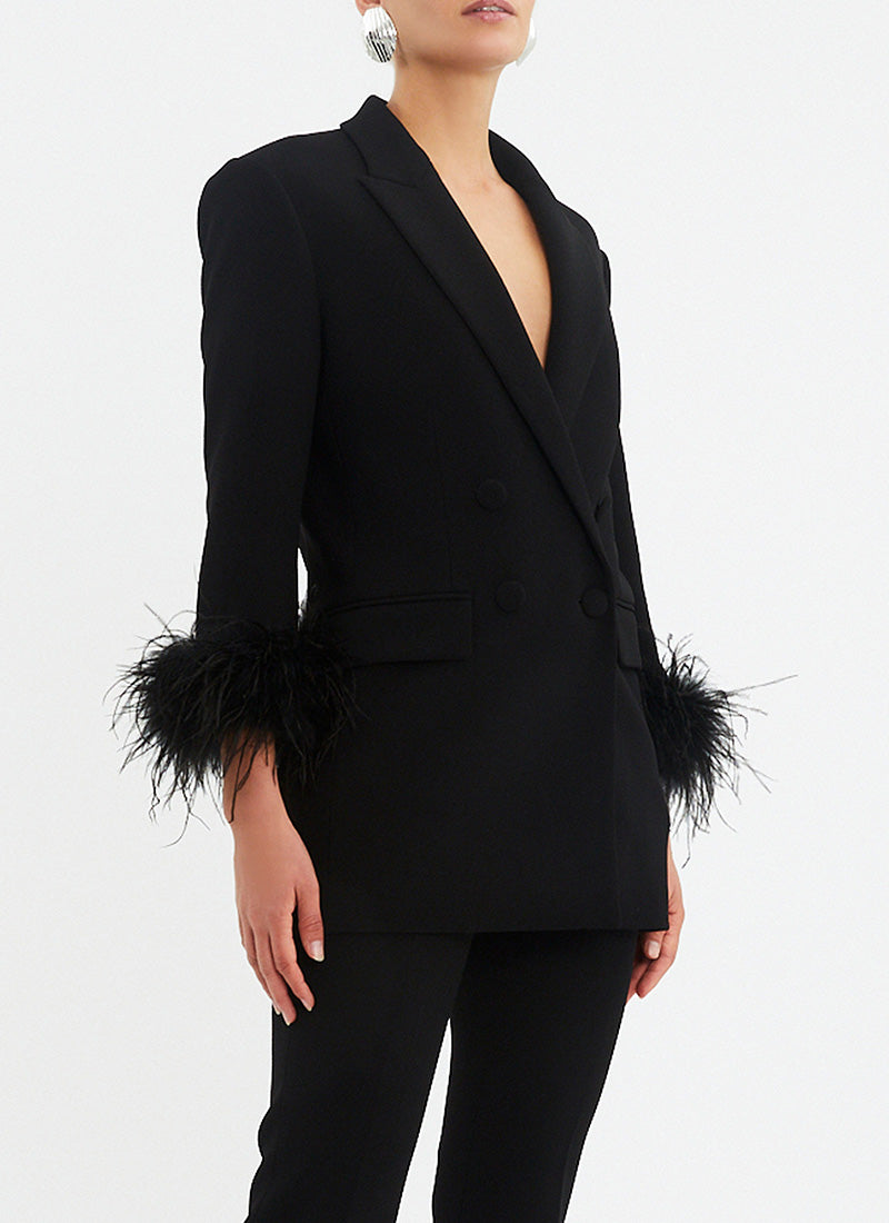Rebecca Vallance Evie Feather Cuff Blazer