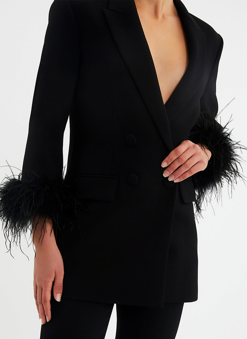 Rebecca Vallance Evie Feather Cuff Blazer