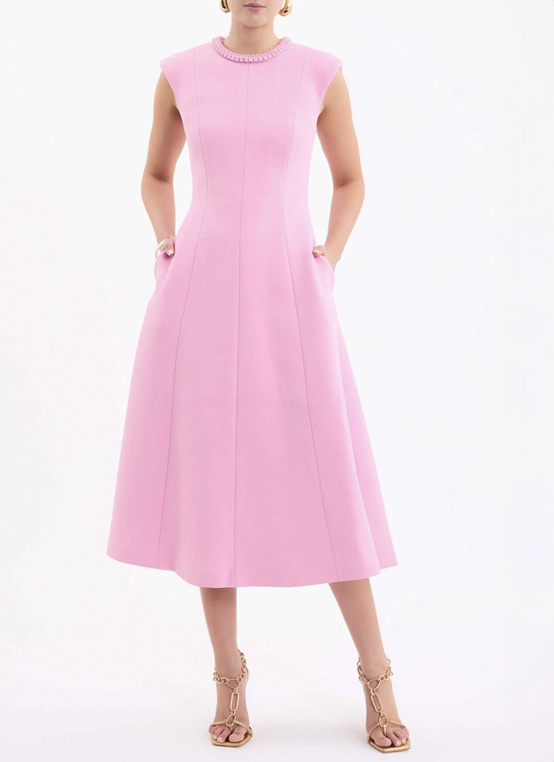 Rebecca Vallance Rochelle Sleeveless Crepe Midi Dress