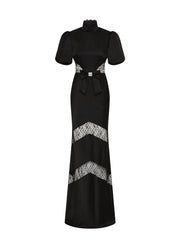 Noire Short Sleeve Gown