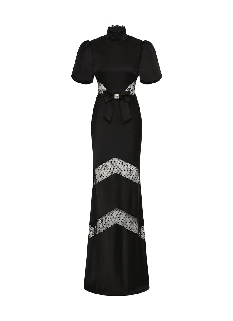 Noire Short Sleeve Gown