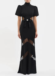 Noire Short Sleeve Gown