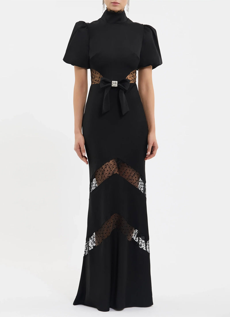 Noire Short Sleeve Gown