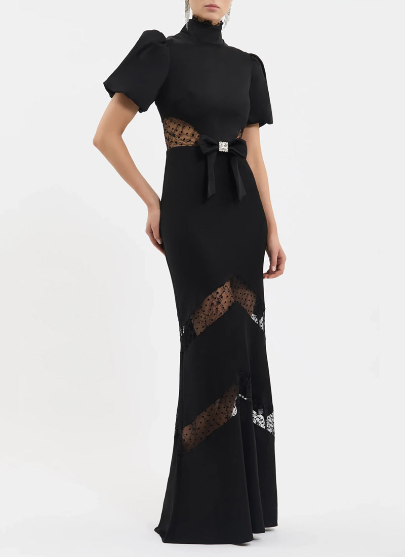 Noire Short Sleeve Gown