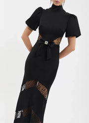Noire Short Sleeve Gown