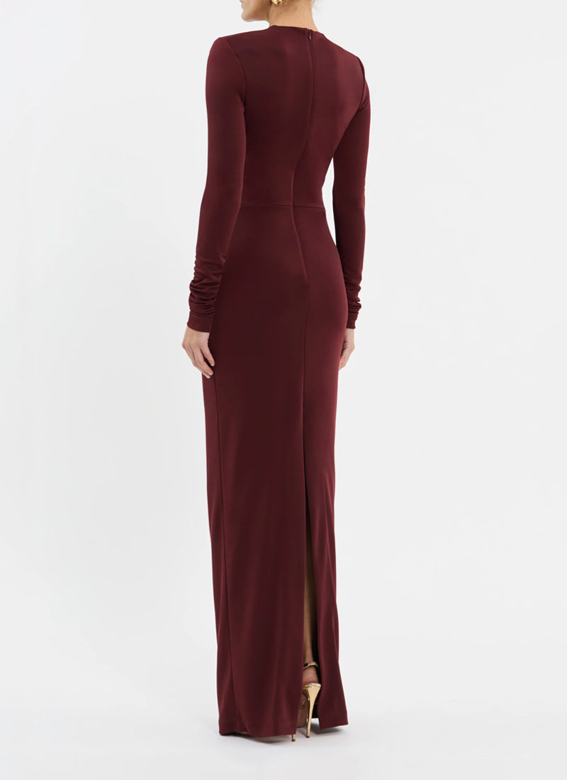  Mischa Long Sleeve Gold Hardware Maxi Dress by Rebecca Vallance at Andrews 