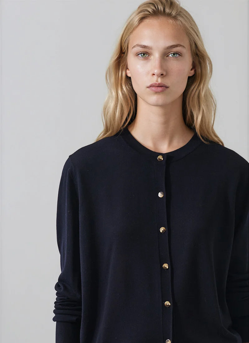 Patrick Assaraf Relaxed Extrafine Merino Cardigan