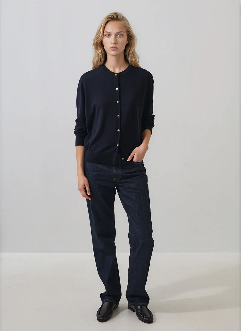 Patrick Assaraf Relaxed Extrafine Merino Cardigan