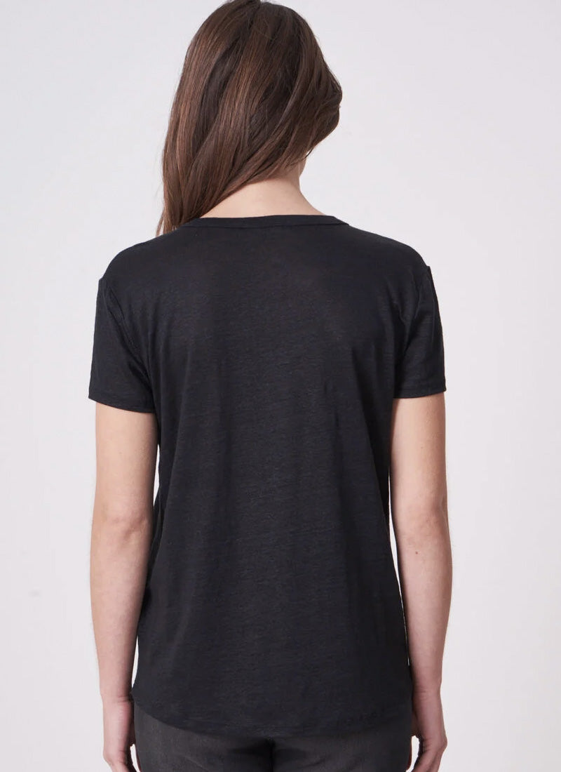 Repeat Linen V-Neck T-Shirt