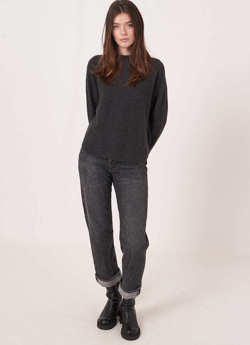 Shirttail cashmere sweater hotsell