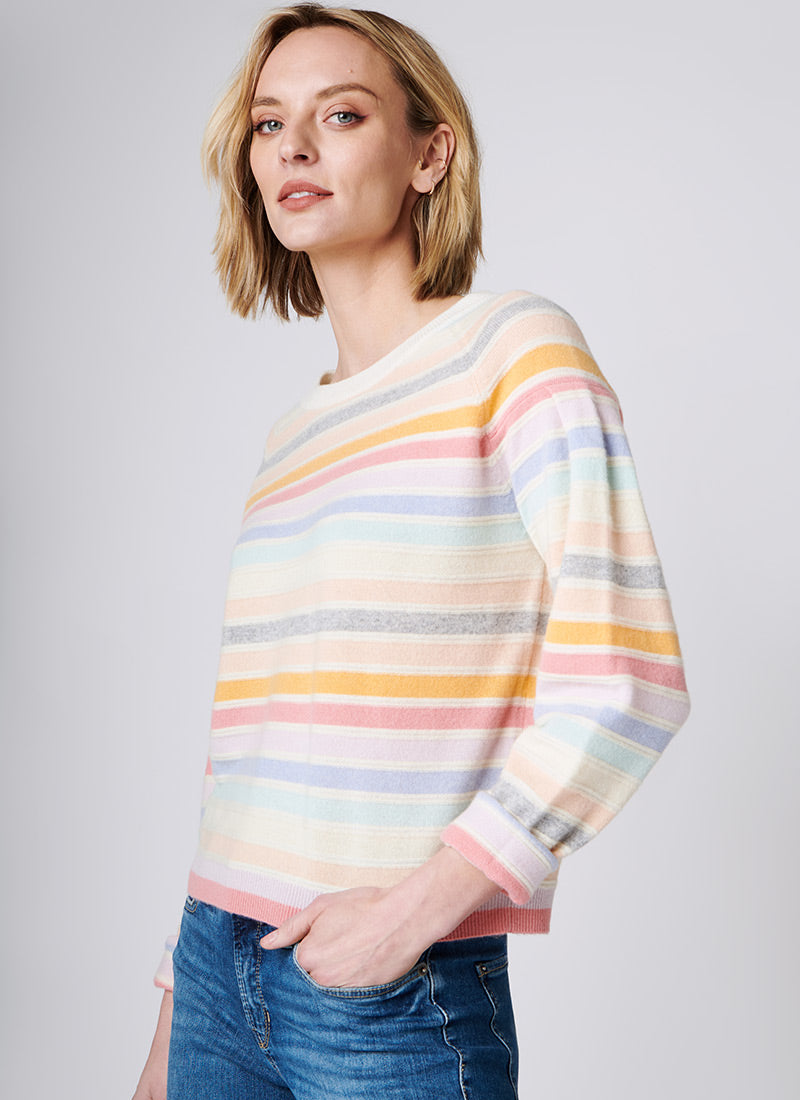 Repeat Mango Striped Cashmere Pullover