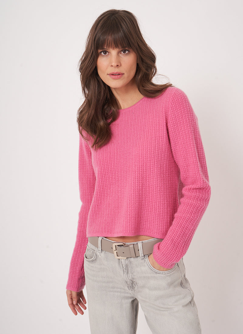 Repeat Cashmere Cashmere Rib Crew Neck Sweater