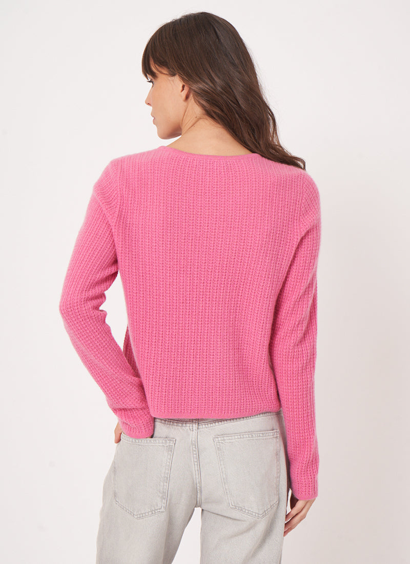 トップス rosemuse logo AP puffy knit pink PANELED MULTI KNIT SWEATER [PINK] – CRTZRTW