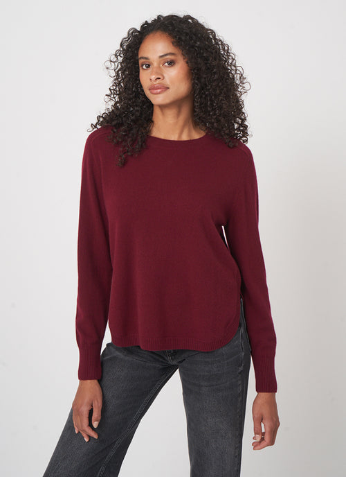 REPEAT Cashmere Cashmere Round Slit Pullover
