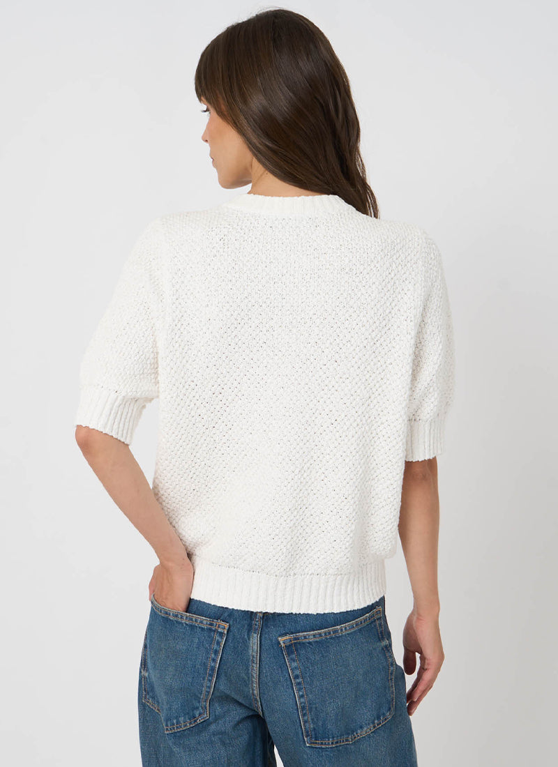 REPEAT Cashmere Floral Embroidered Textured Cotton Cardigan