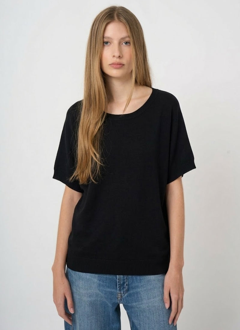 Superfine Cotton Boat-Neck Sweater by REPEAT Cashmere