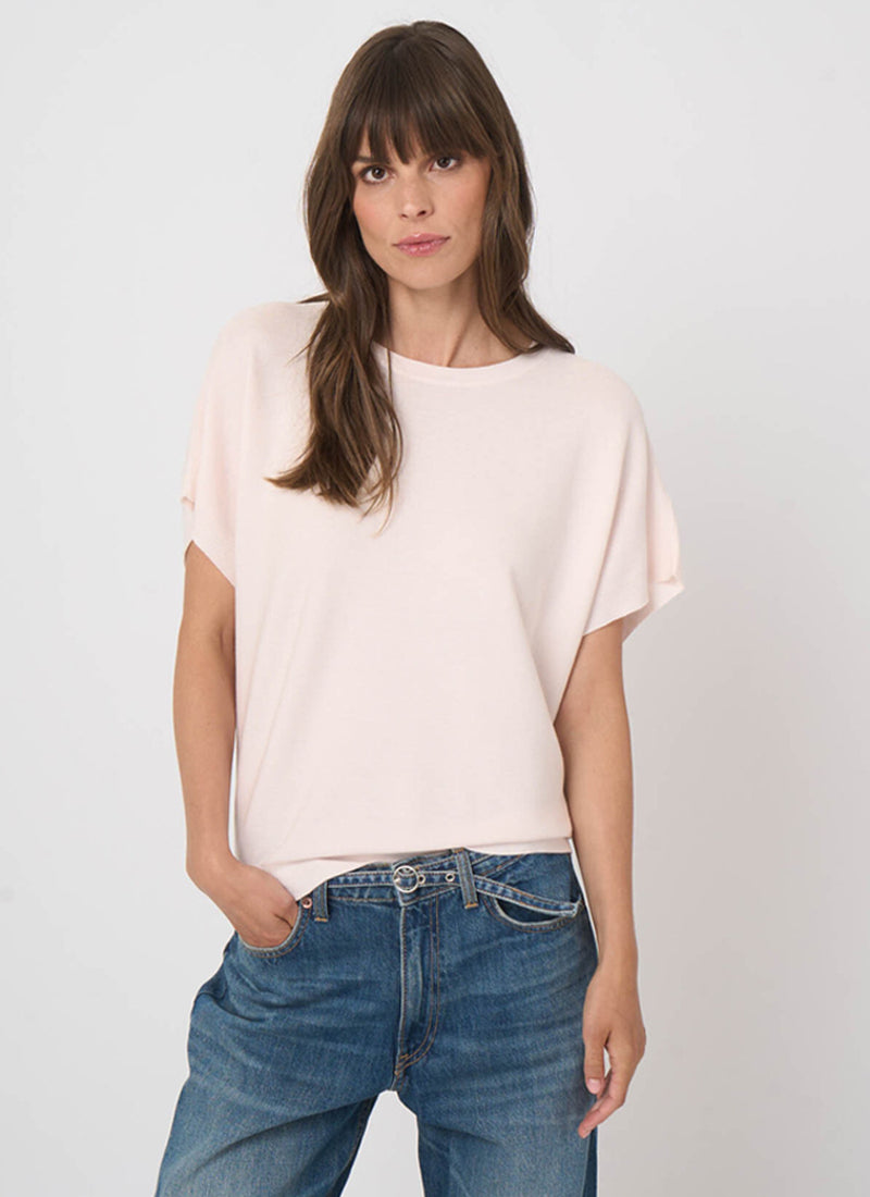 Superfine Cotton Boat-Neck Sweater by REPEAT Cashmere at Andrews