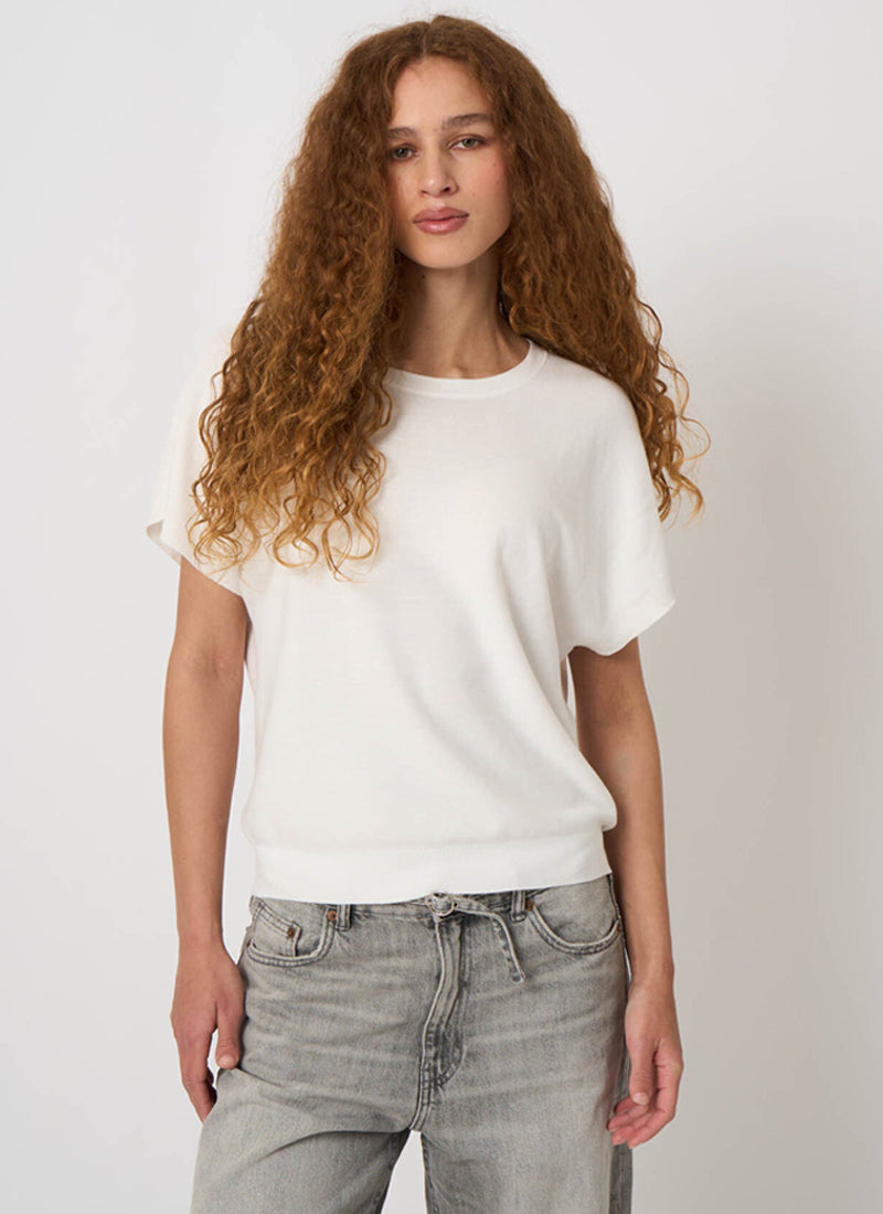 Superfine Cotton Boat-Neck Sweater