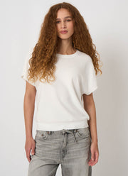 REPEAT Cashmere Superfine Cotton Boat-Neck Sweater