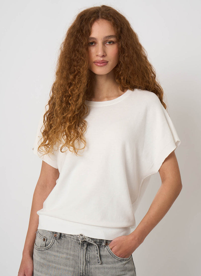 Superfine Cotton Boat-Neck Sweater