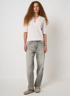 REPEAT Cashmere Fine Rib Knit Cashmere Cotton Sweater
