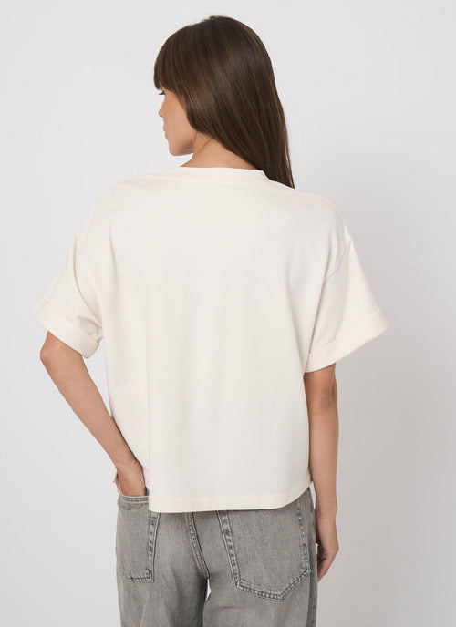 French Terry Boxy T-Shirt by REPEAT Cashmere