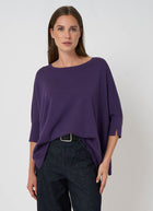 REPEAT Cashmere Oversized Cotton Blend Poncho Sweater