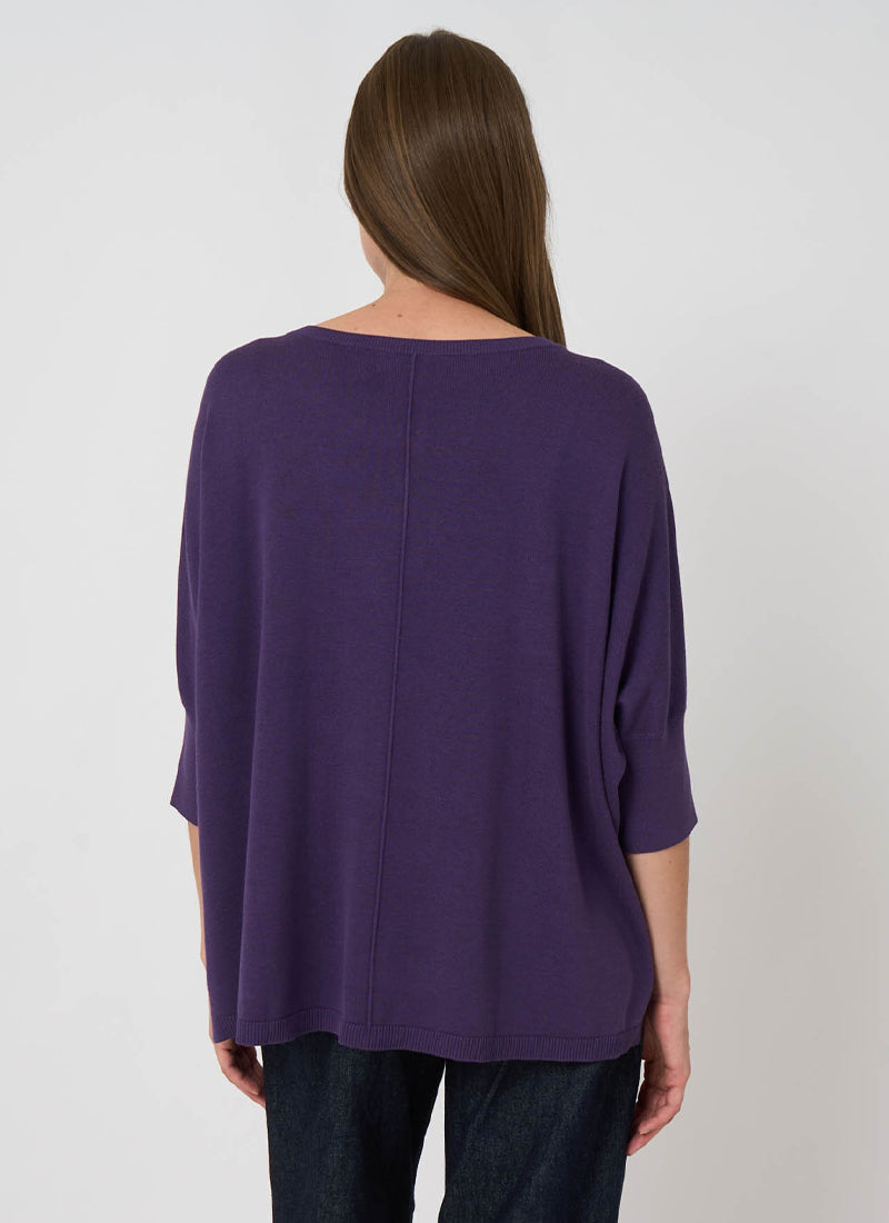 REPEAT Cashmere Oversized Cotton Blend Poncho Sweater