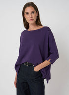 REPEAT Cashmere Oversized Cotton Blend Poncho Sweater