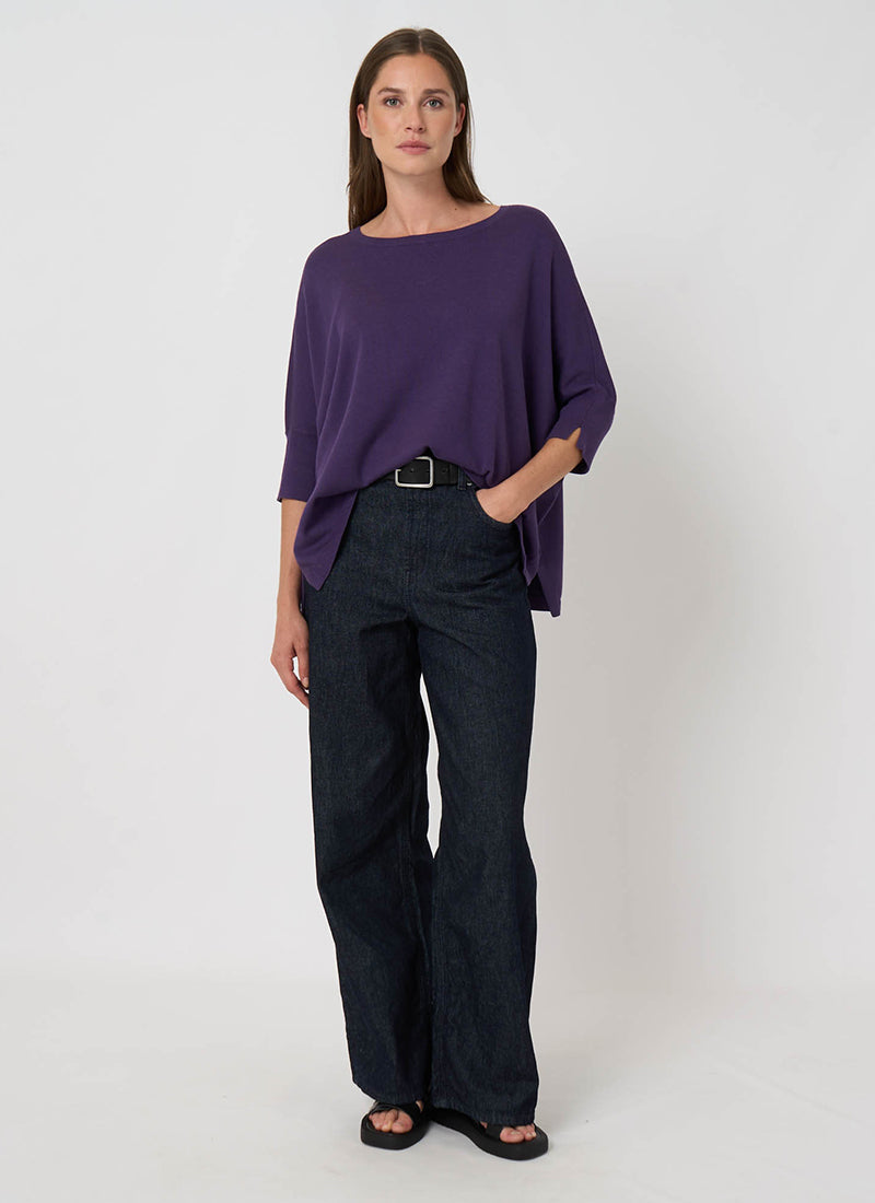REPEAT Cashmere Oversized Cotton Blend Poncho Sweater
