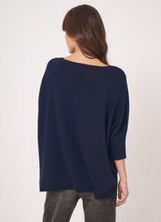 REPEAT Cashmere Oversized Cotton Blend Poncho Sweater