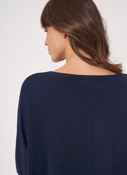 REPEAT Cashmere Oversized Cotton Blend Poncho Sweater