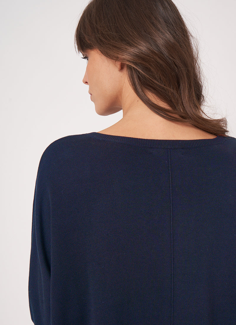 REPEAT Cashmere Oversized Cotton Blend Poncho Sweater
