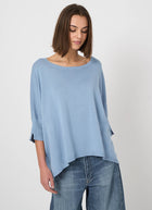 REPEAT Cashmere Oversized Cotton Blend Poncho Sweater