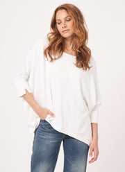 REPEAT Cashmere Oversized Cotton Blend Poncho Sweater