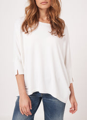 REPEAT Cashmere Oversized Cotton Blend Poncho Sweater