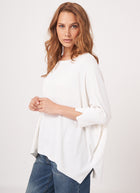 REPEAT Cashmere Oversized Cotton Blend Poncho Sweater