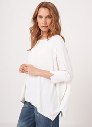 REPEAT Cashmere Oversized Cotton Blend Poncho Sweater