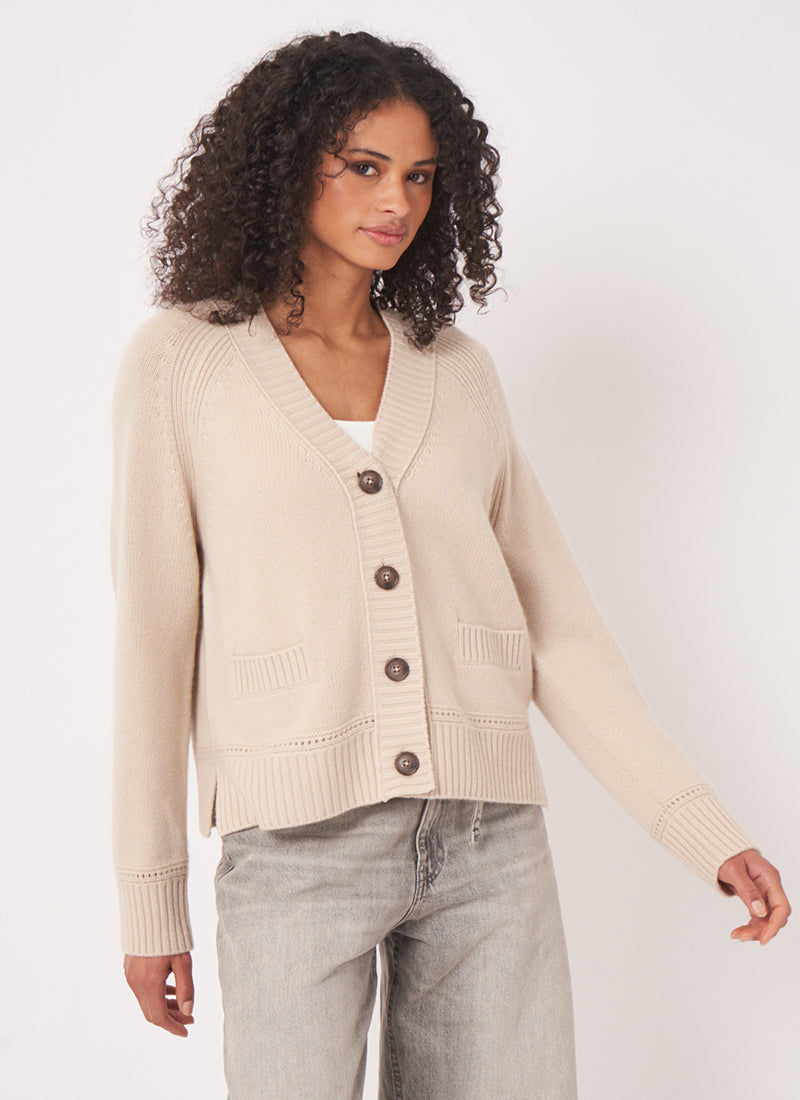 REPEAT Cashmere Cashmere Classic Cardigan